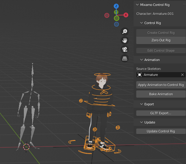 Retargetting plugin. The animation from the skeleton on the right will be transferred to the control rig on the left.