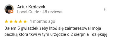 Komentarz do opinii o poczcie.