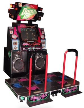 An old DDR arcade machine.