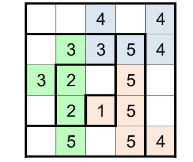 Example solved grid for September puzzle.
