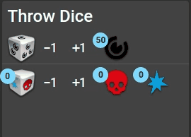 Animation when rerolling challenge dice.